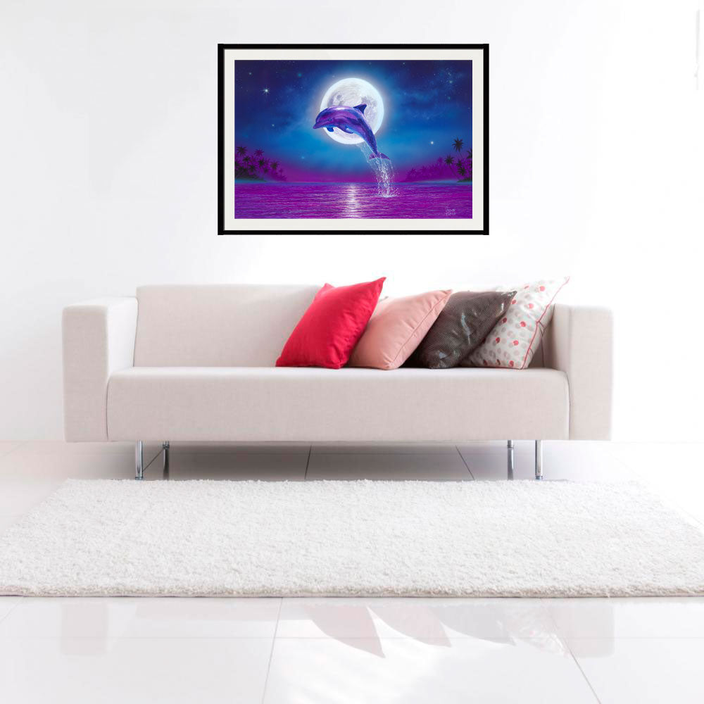 Dolphin Moonlight – Dolphin Wall Art