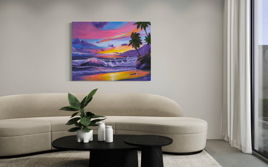 Pink Pacific Sunset – Coastal Wall Art