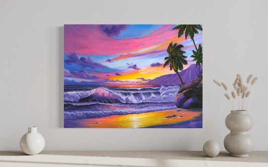Pink Pacific Sunset – Coastal Wall Art