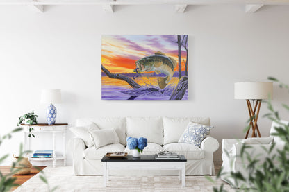 Bass Splash – Fishing Wall Art