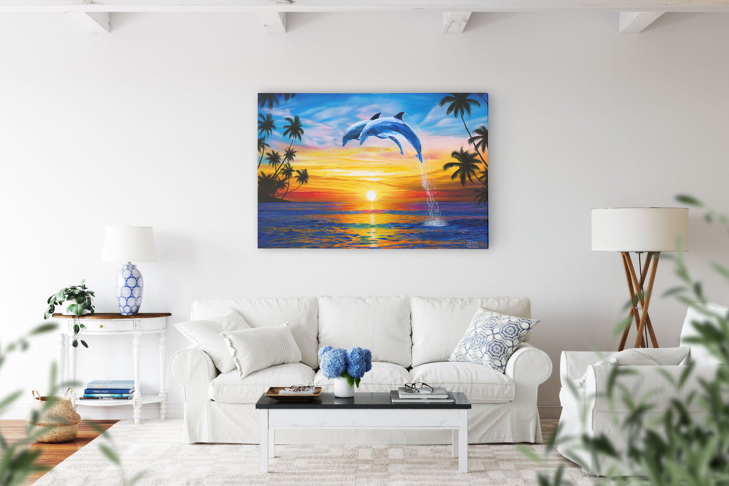 Dolphin Sunset – Dolphin Wall Art