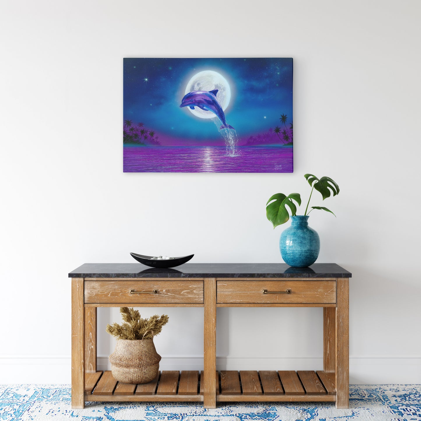 Dolphin Moonlight – Dolphin Wall Art