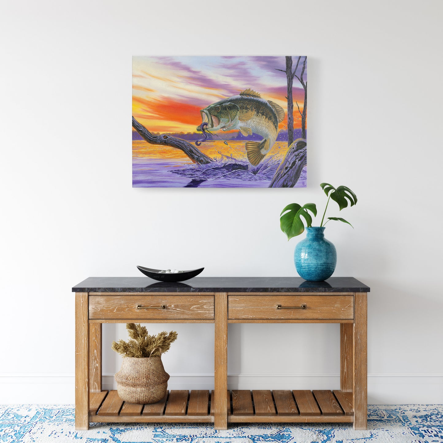 Bass Splash – Fishing Wall Art