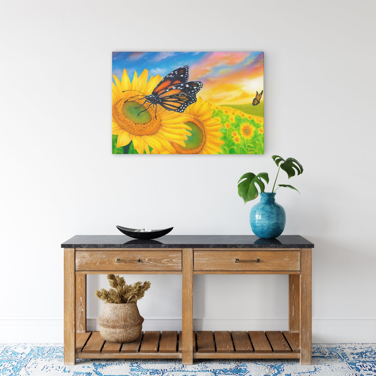 Sunflower Dreams – Sunflower Butterfly Wall Art