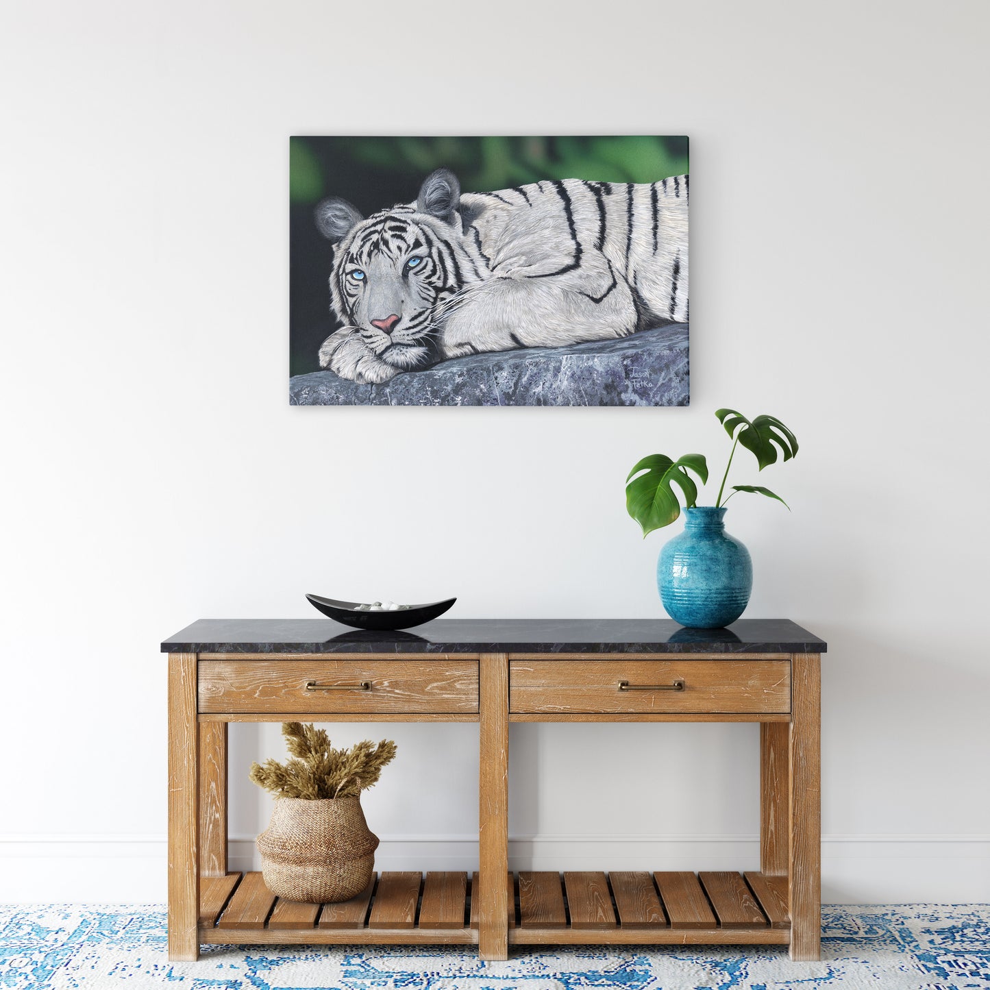 Baby Blues – White Tiger Wall Art