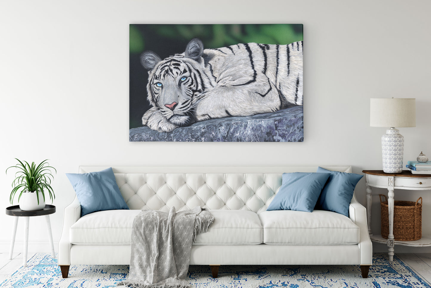 Baby Blues – White Tiger Wall Art