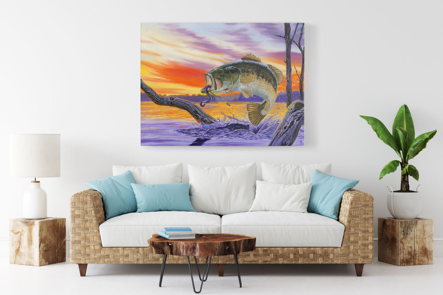 Bass Splash – Fishing Wall Art