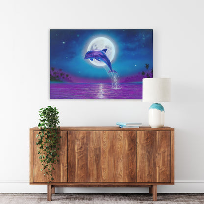 Dolphin Moonlight – Dolphin Wall Art