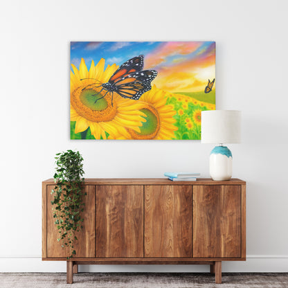 Sunflower Dreams – Sunflower Butterfly Wall Art