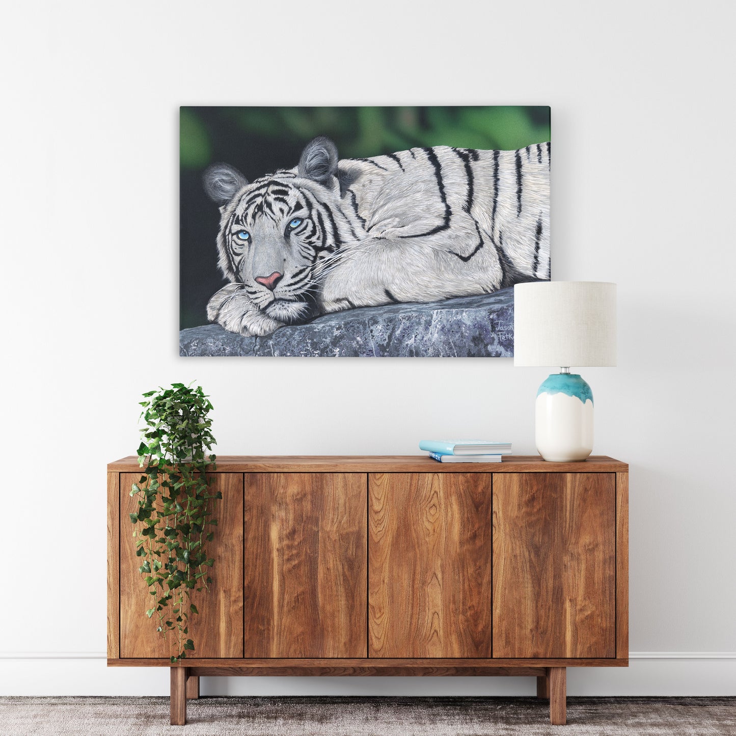 Baby Blues – White Tiger Wall Art