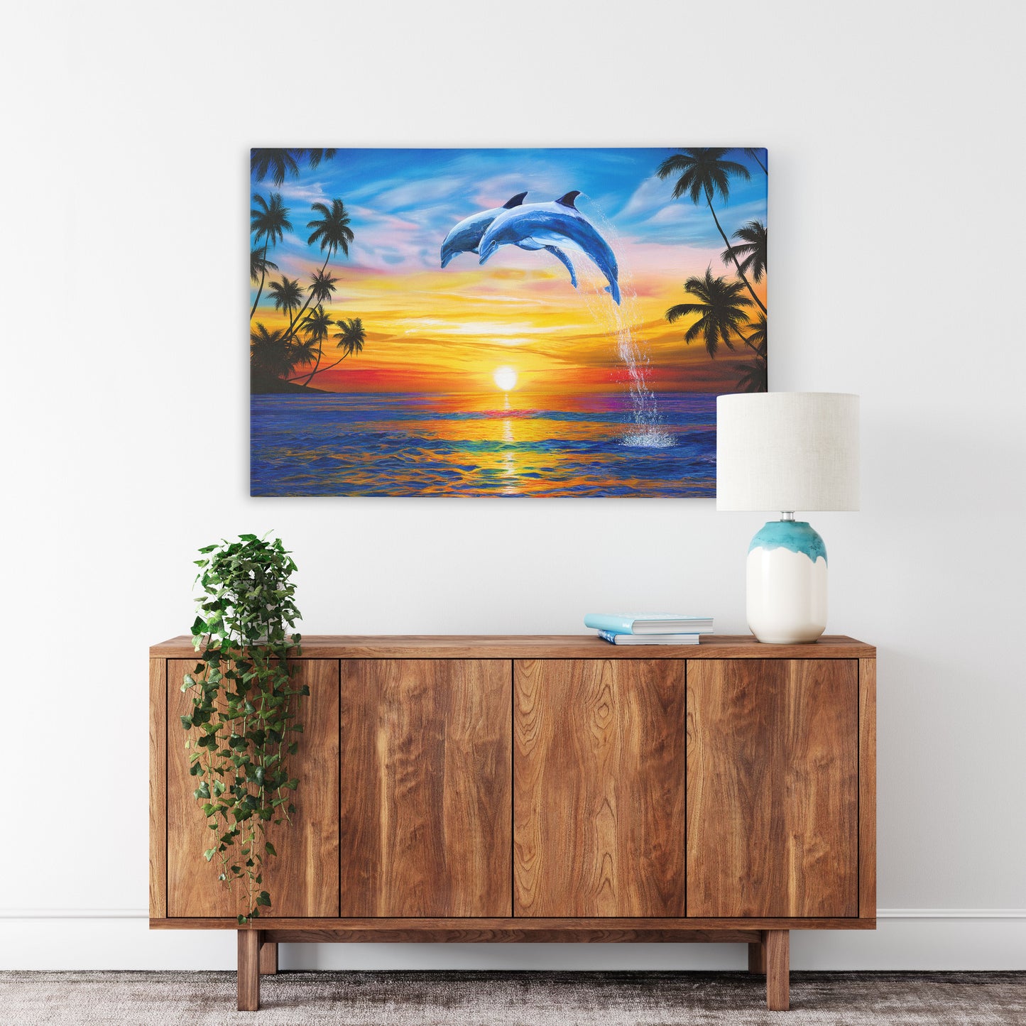 Dolphin Sunset – Dolphin Wall Art