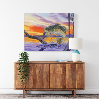 Bass Splash – Fishing Wall Art