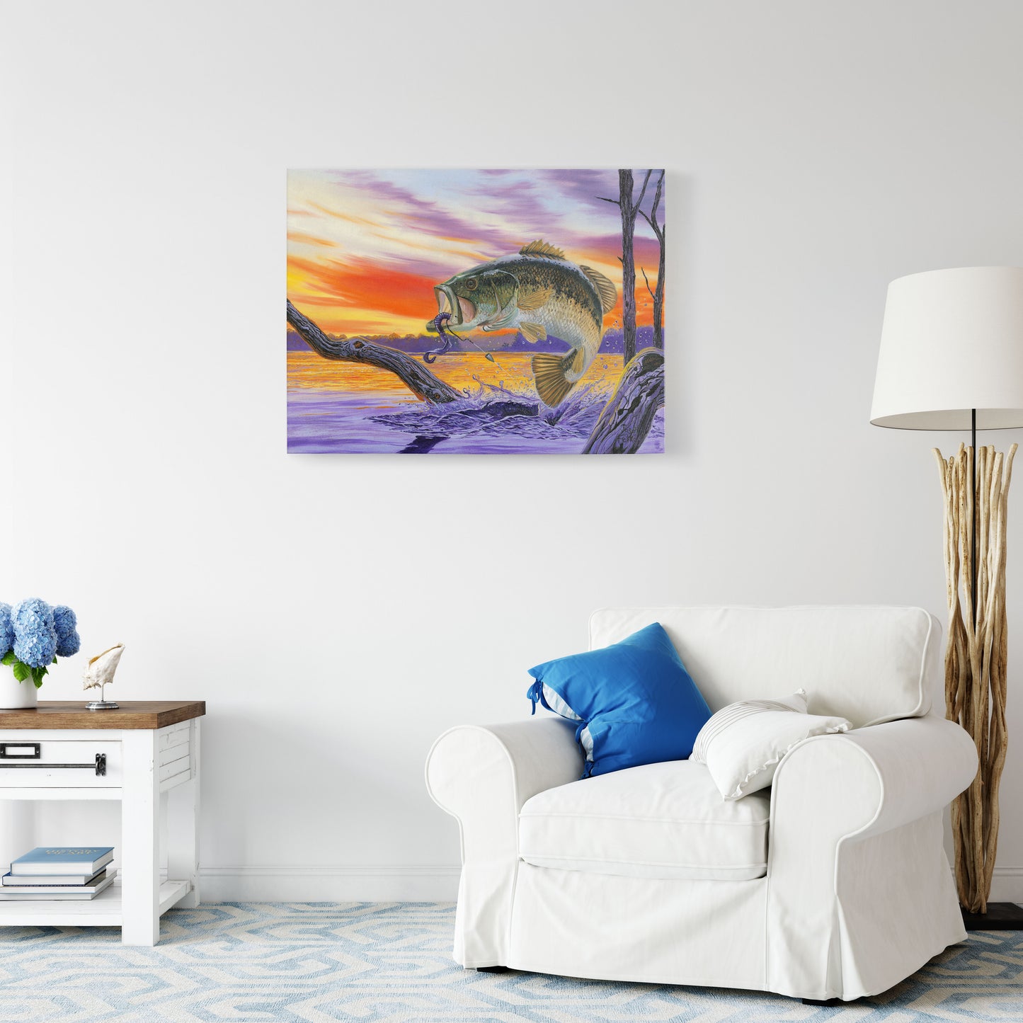 Bass Splash – Fishing Wall Art