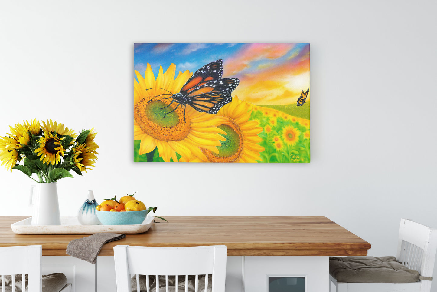 Sunflower Dreams – Sunflower Butterfly Wall Art