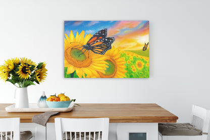 Sunflower Dreams – Sunflower Butterfly Wall Art