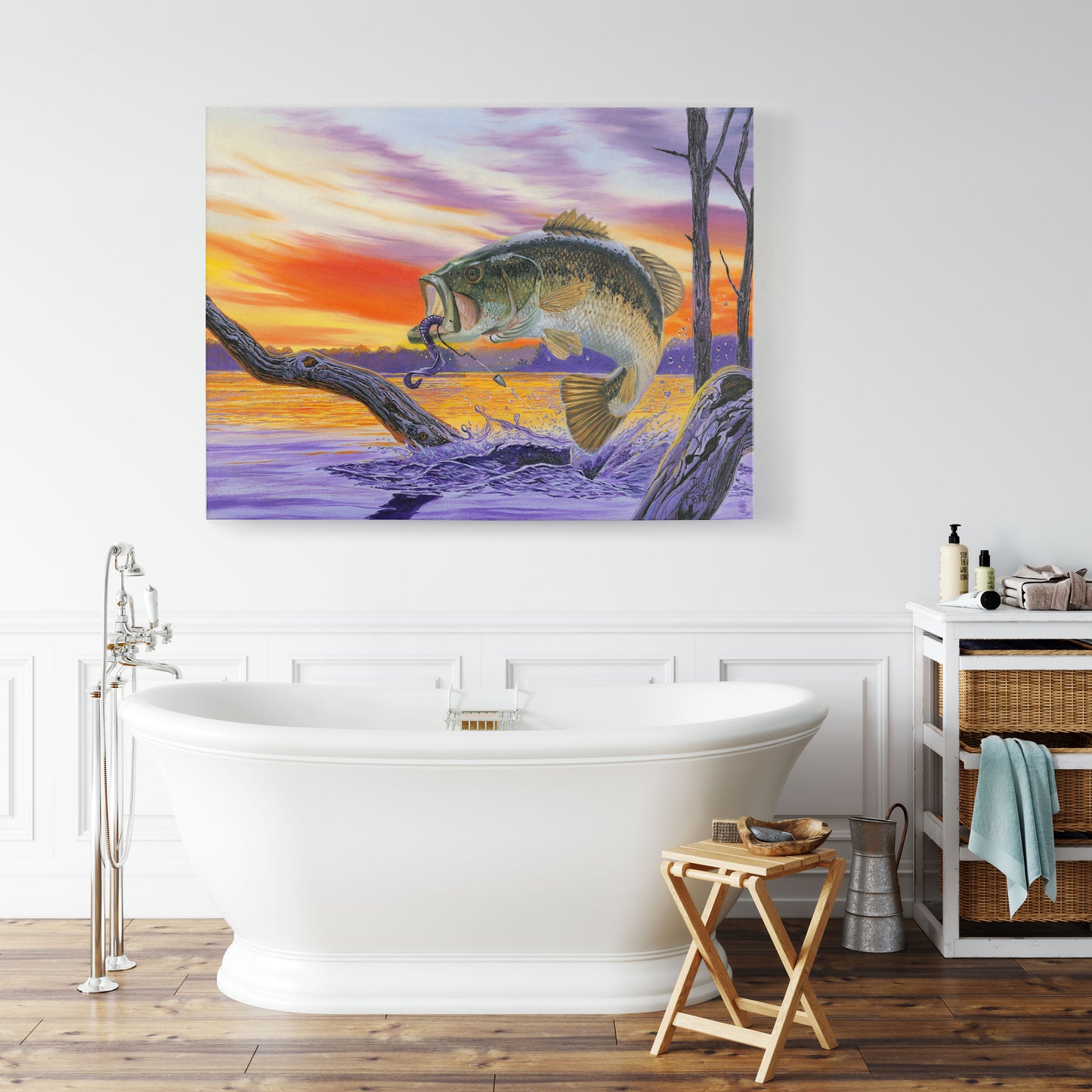 Bass Splash – Fishing Wall Art