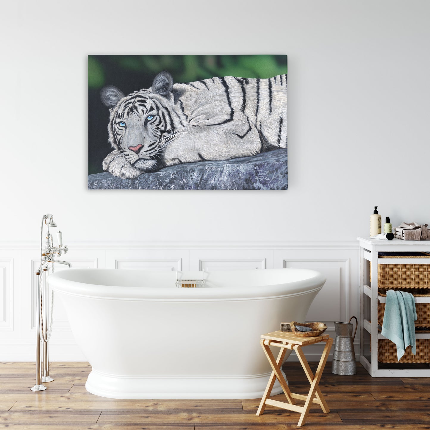 Baby Blues – White Tiger Wall Art