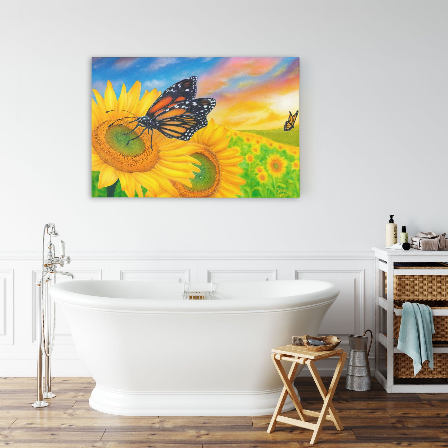 Sunflower Dreams – Sunflower Butterfly Wall Art