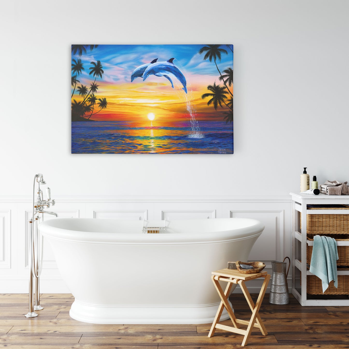 Dolphin Sunset – Dolphin Wall Art