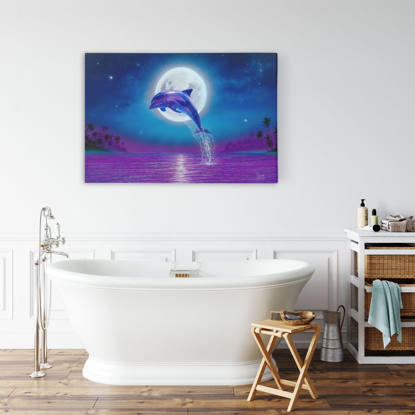 Dolphin Moonlight – Dolphin Wall Art