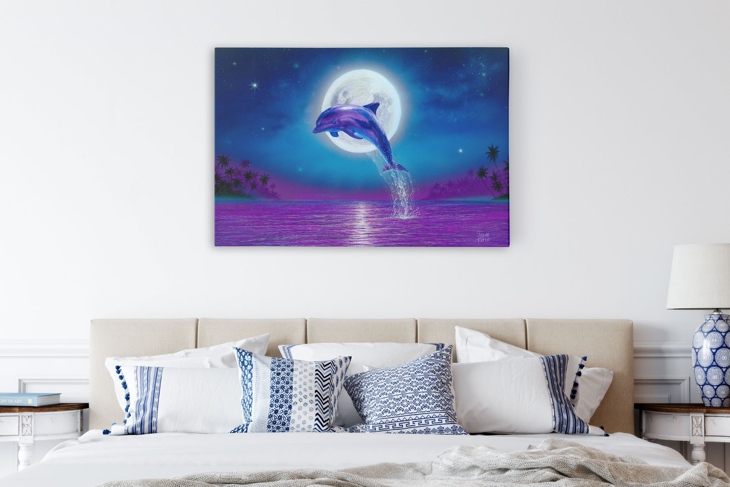 Dolphin Moonlight – Dolphin Wall Art