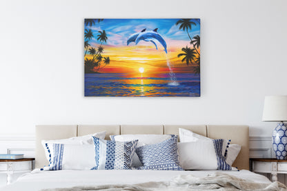 Dolphin Sunset – Dolphin Wall Art
