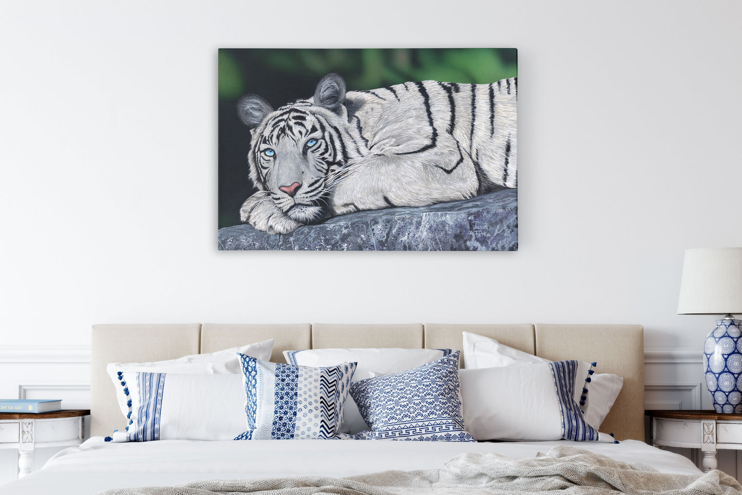 Baby Blues – White Tiger Wall Art