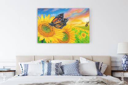 Sunflower Dreams – Sunflower Butterfly Wall Art