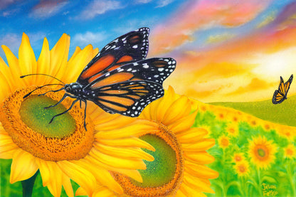 Sunflower Dreams – Sunflower Butterfly Wall Art