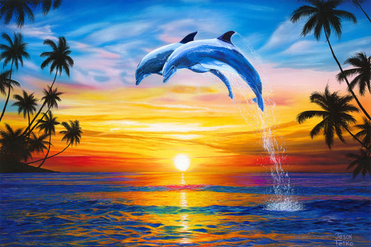 Dolphin Sunset – Dolphin Wall Art
