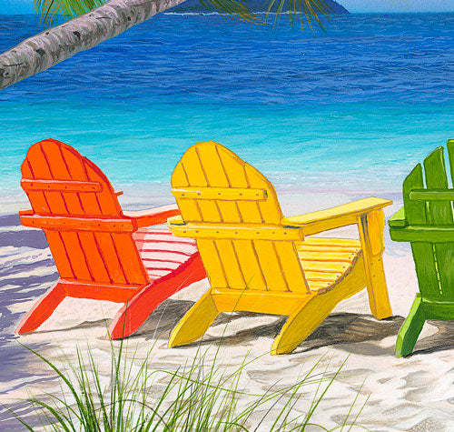 Paradise Awaits – Beach Chairs Wall Art