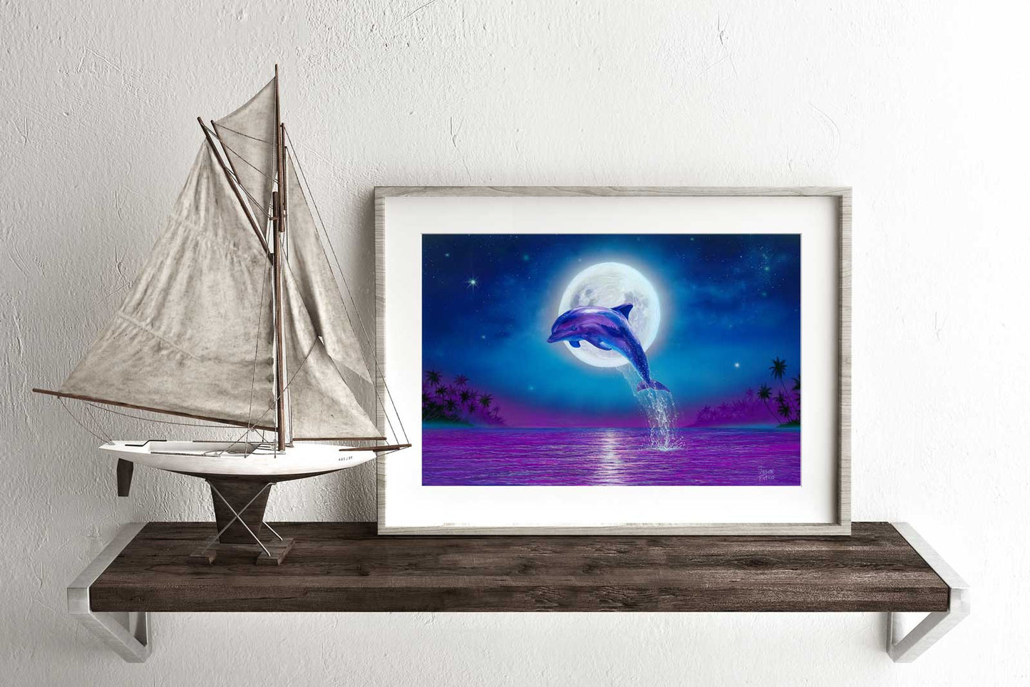 Dolphin Moonlight – Dolphin Wall Art