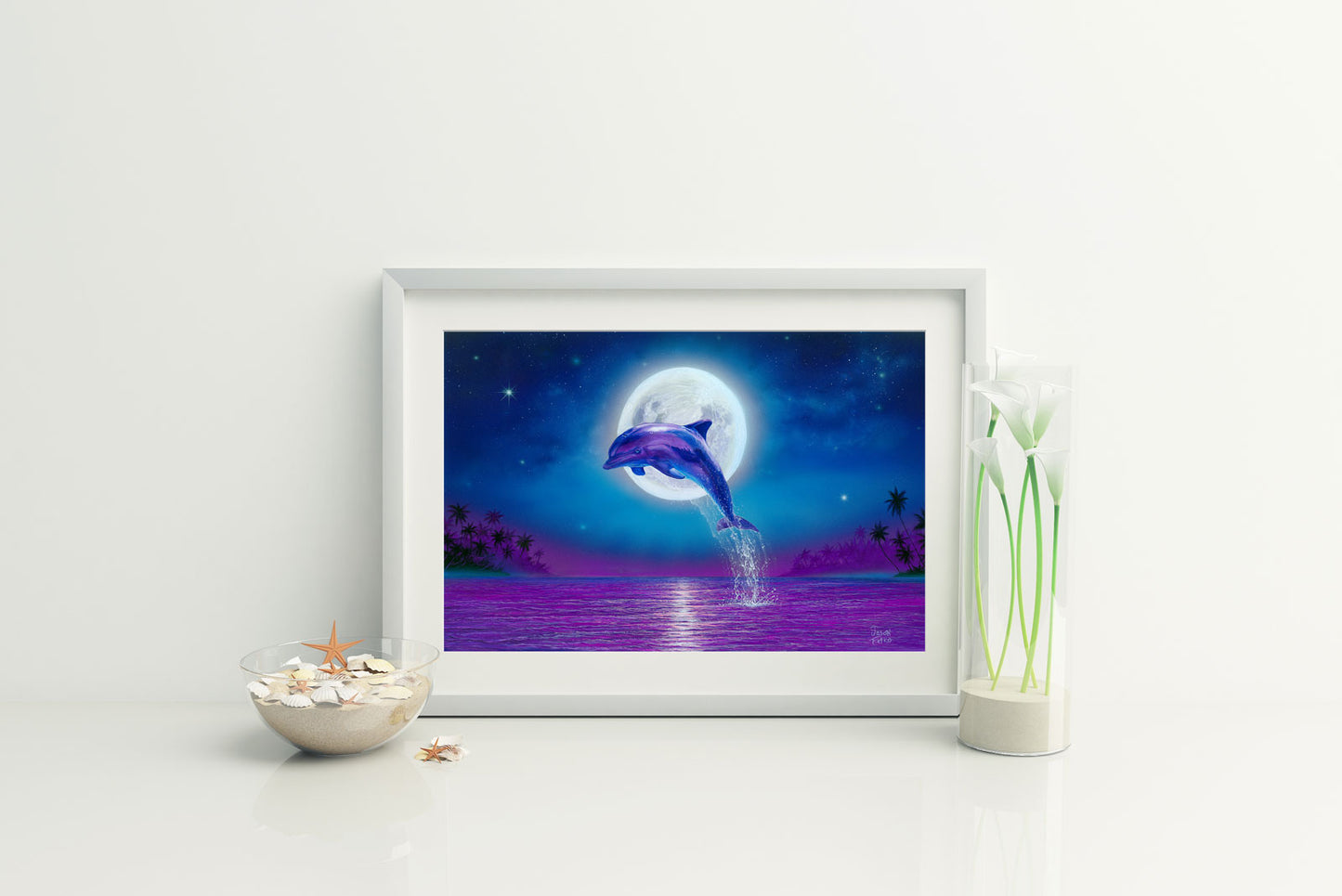 Dolphin Moonlight – Dolphin Wall Art
