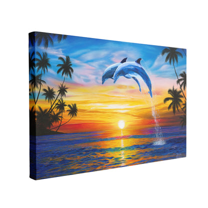 Dolphin Sunset – Dolphin Wall Art