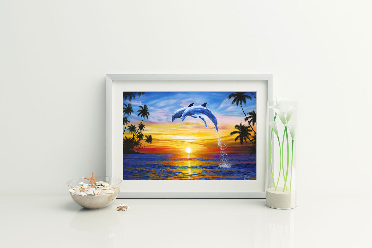 Dolphin Sunset – Dolphin Wall Art