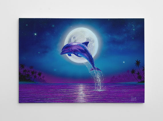 Dolphin Moonlight – Dolphin Wall Art