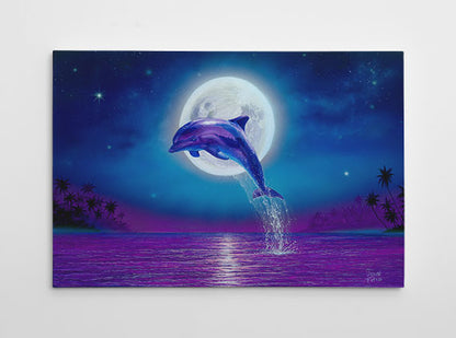 Dolphin Moonlight – Dolphin Wall Art