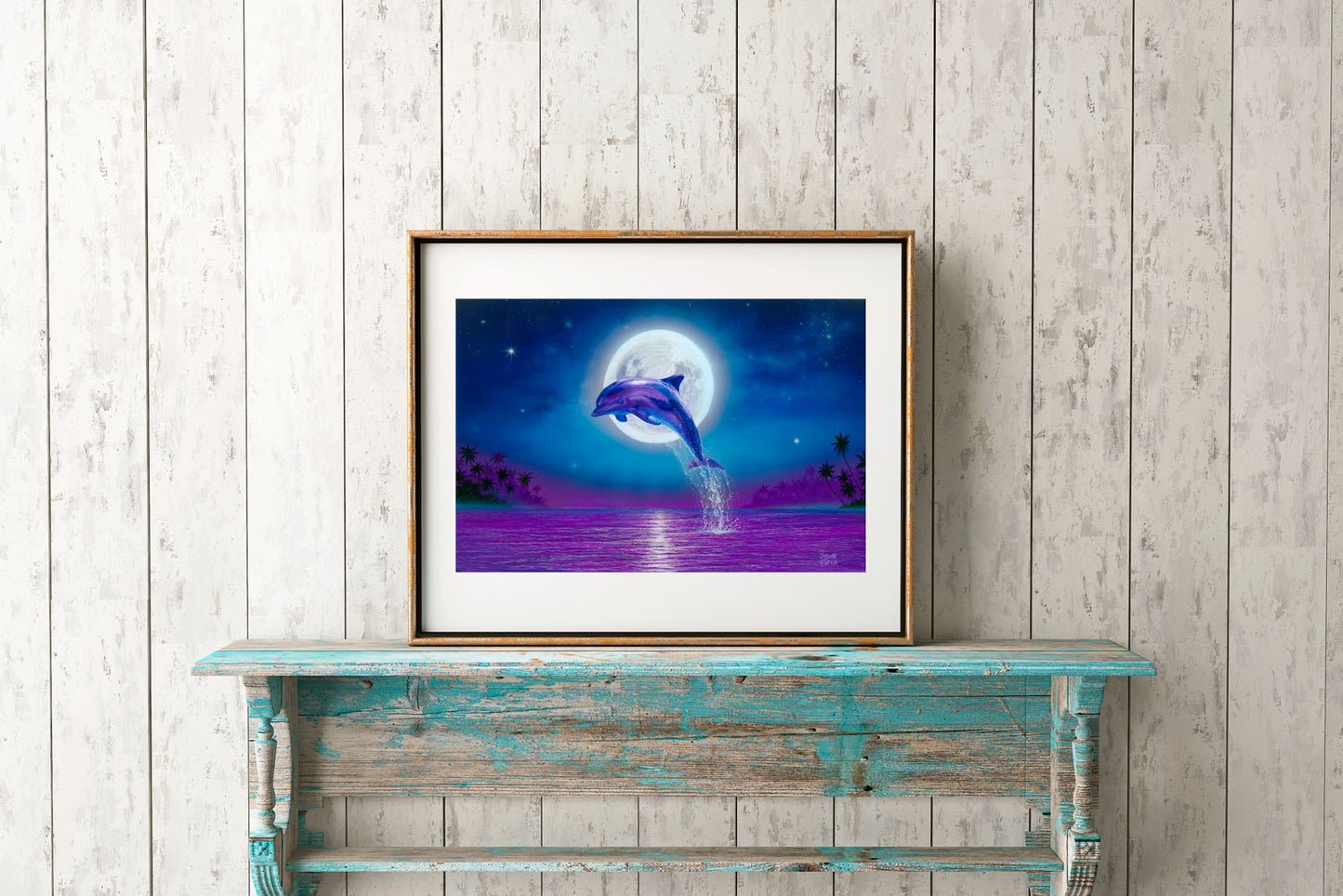 Dolphin Moonlight – Dolphin Wall Art