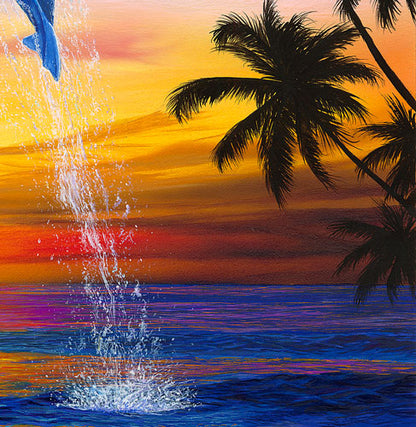 Dolphin Sunset – Dolphin Wall Art
