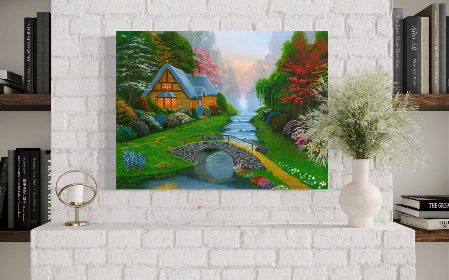 Springtime Cottage – Cottage Landscape Wall Art