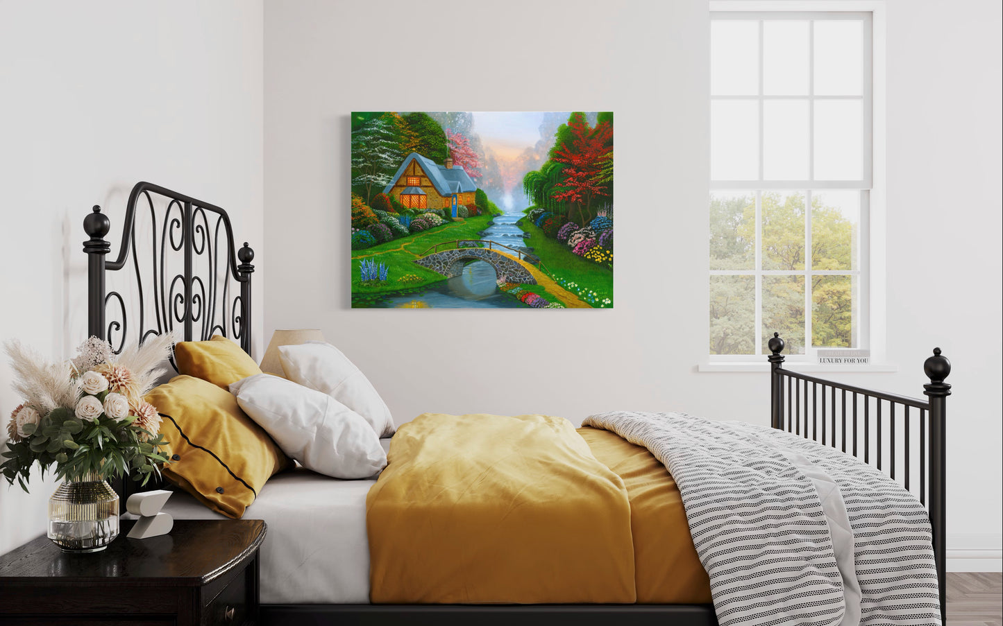 Springtime Cottage – Cottage Landscape Wall Art
