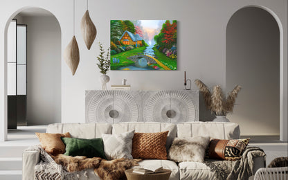 Springtime Cottage – Cottage Landscape Wall Art