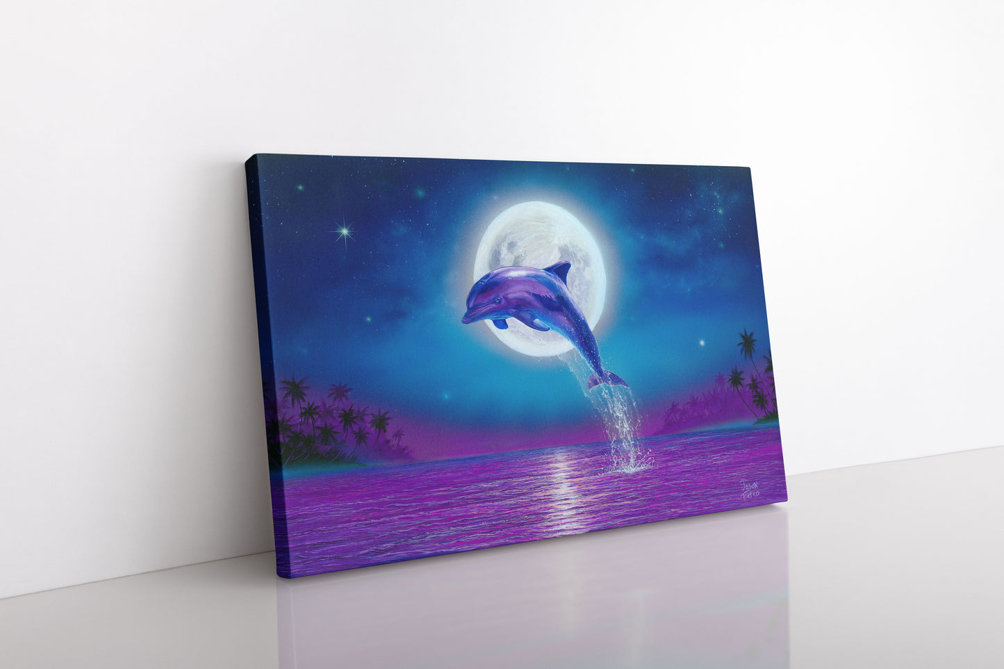 Dolphin Moonlight – Dolphin Wall Art