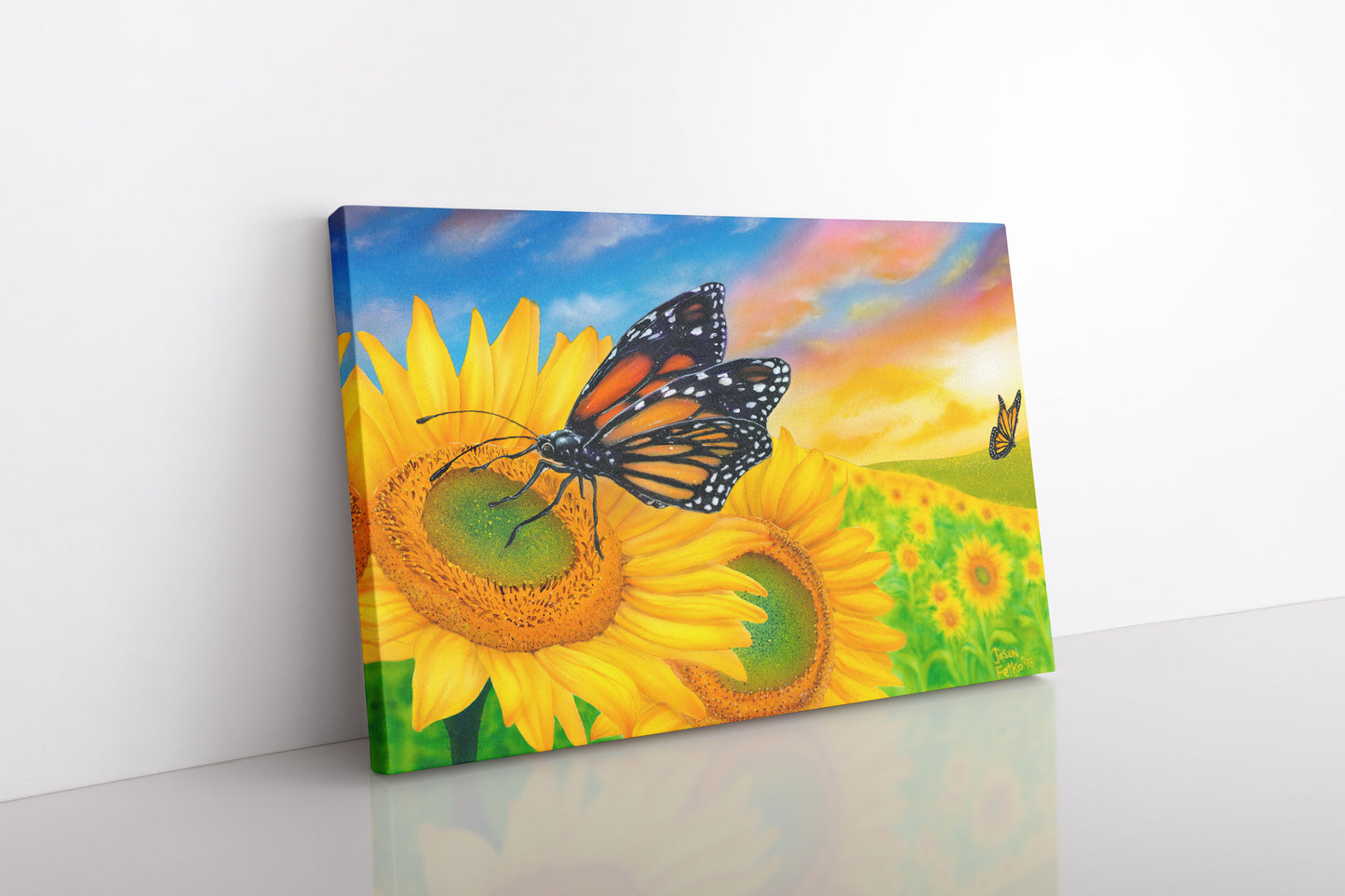 Sunflower Dreams – Sunflower Butterfly Wall Art