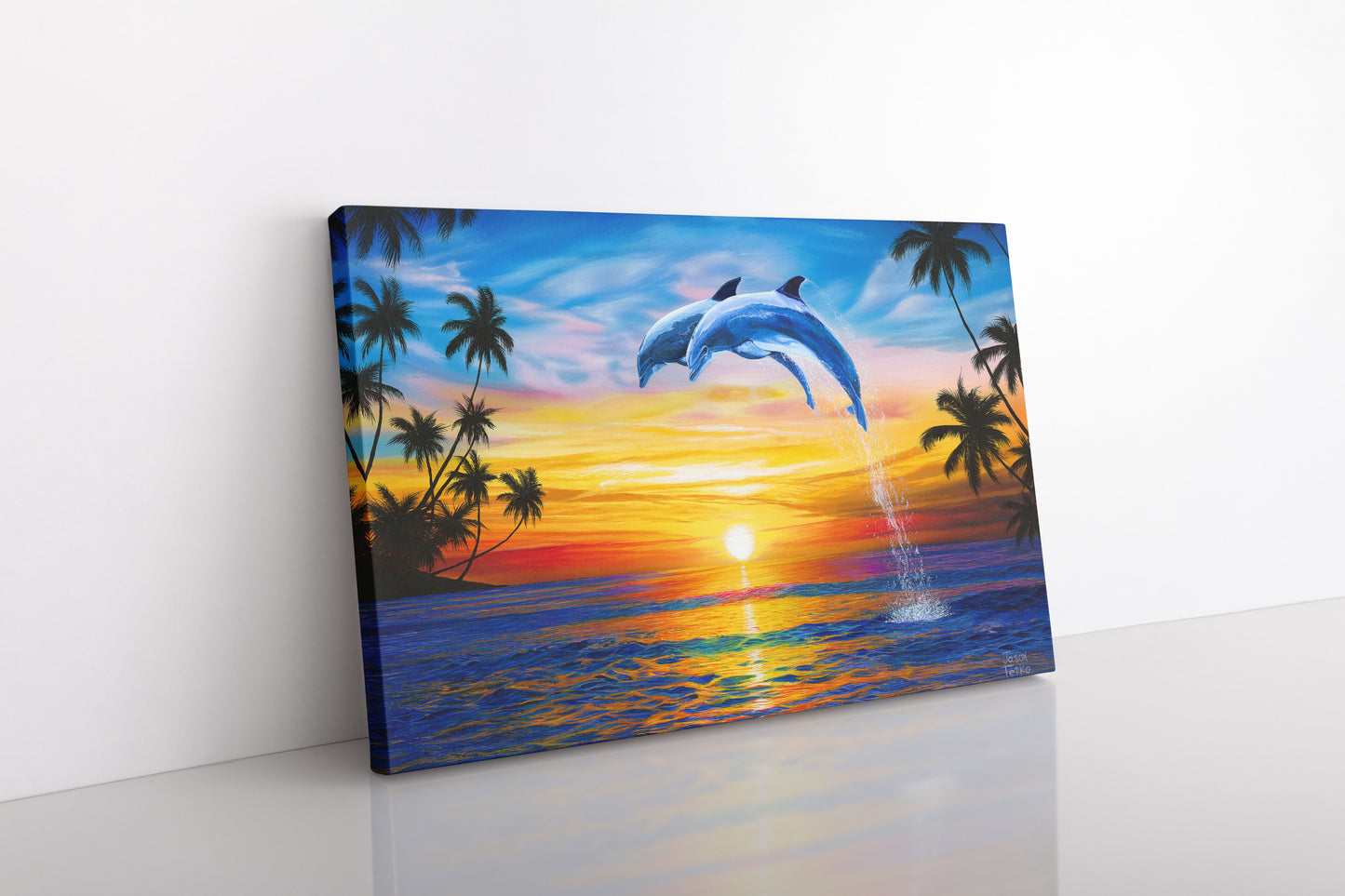 Dolphin Sunset – Dolphin Wall Art