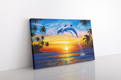 Dolphin Sunset – Dolphin Wall Art