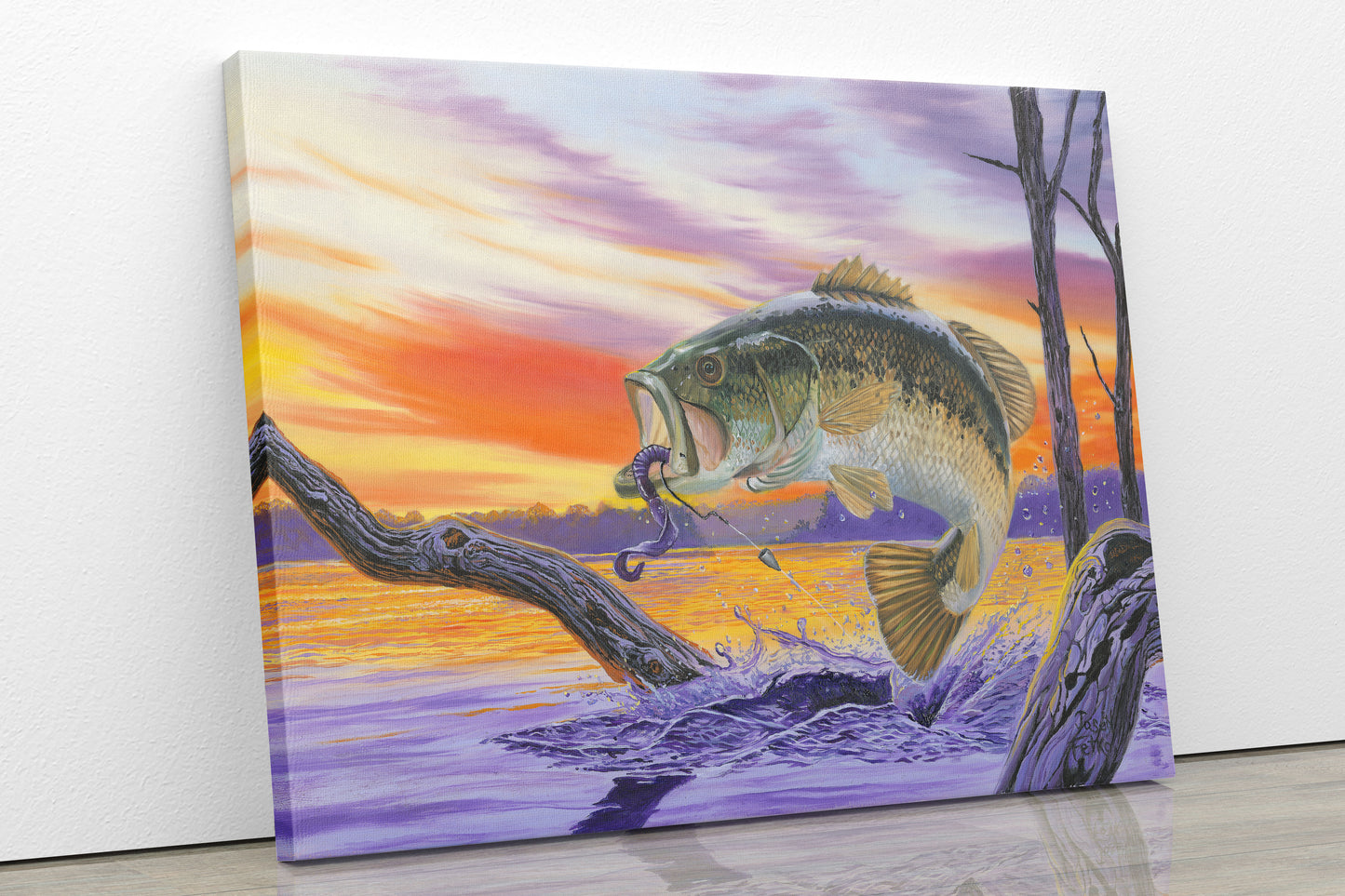 Bass Splash – Fishing Wall Art