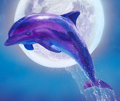Dolphin Moonlight – Dolphin Wall Art