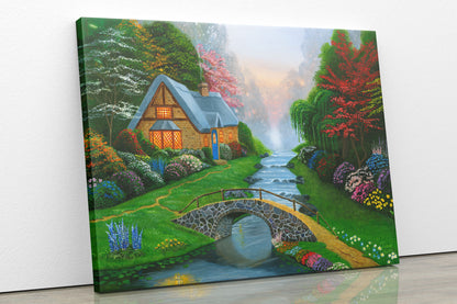 Springtime Cottage – Cottage Landscape Wall Art