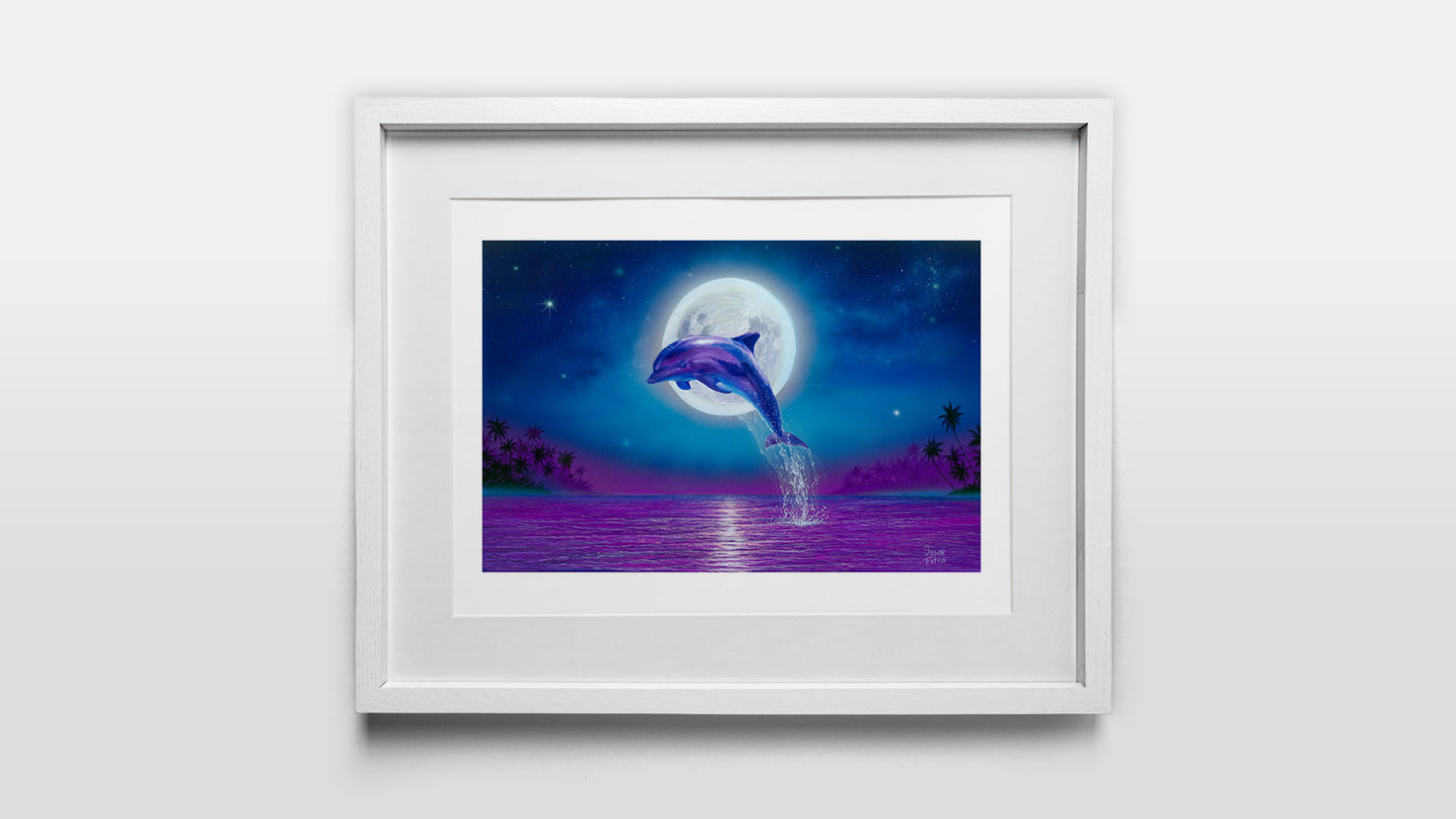 Dolphin Moonlight – Dolphin Wall Art